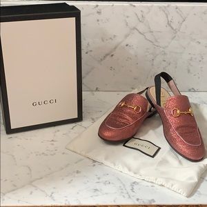 Pink Glitter Gucci Shoes